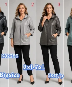 Kurtki skórzane Damskie,size 2-7xl,Paczka 5szt ,1kolor