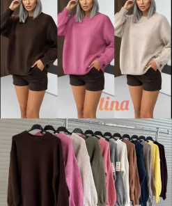 Swetry Damskie ,size uni,paczka 6szt,mix kolor
