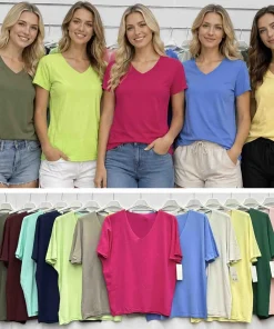 Bluzki Damskie WŁOSKA,Size uni,paczka 6szt, mix kolor
