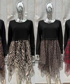 Sukienki Damskie WŁOSKA,Size uni,paczka 6szt, mix kolor