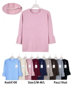 Swetry Damskie,size s/m-m/l,Paczka 10szt ,mix kolor