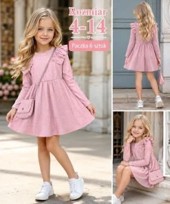 Sukienki DZIECIĘCA,size 4-14lat,paczka 6szt, 1 kolor