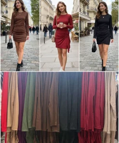 Sukienki Damskie WŁOSKA,Size uni,paczka 6szt, mix kolor