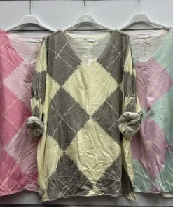 Bluzki Damskie WŁOSKA,Size uni,paczka 6szt, mix kolor