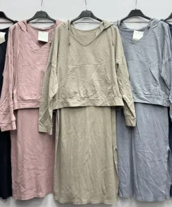 Sukienki Damskie WŁOSKA,Size uni,paczka 6szt, mix kolo