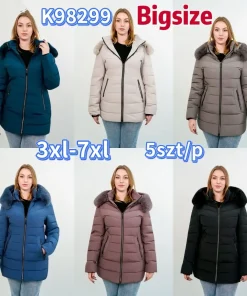 Kurtki Damskie,size 3-7xl,Paczka 5szt ,1kolor