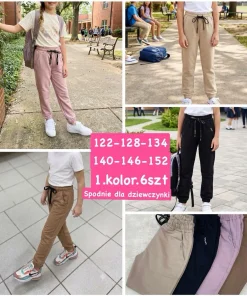 Spodnie DZIECIĘCA, size 122-152,Paczka 6szt, 1 kolor