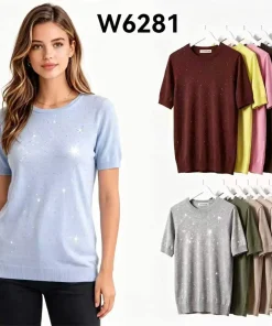 Swetry Damskie WŁOSKA,Size uni,paczka 6szt, mix kolor