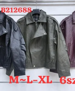 Kurtki skórzane DAMSKA,size m-xl,paczka 6szt, 1kolor