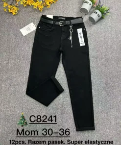 Jeansy Damskie,size 30-36,Paczka 12szt ,1kolor