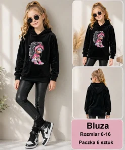 Bluzy DZIECIĘCA,size 6-16lat,Paczka 6szt ,1kolor