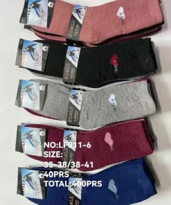 Skarpety Damskie,size 35-41,paczka 40szt ,mix kolor