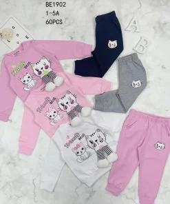 Komplety DZIECIĘCA, size 1-5lat,Paczka 15szt, mix kolor