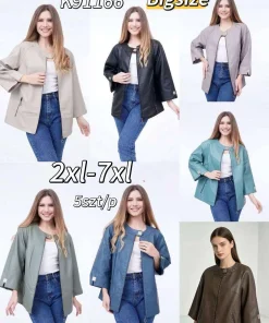 Kurtki skórzane damskie,size 2-7xl,paczka 5szt,1kolor