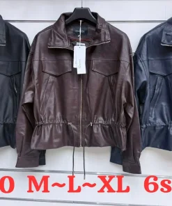 Kurtki skórzane DAMSKA,size m-xl,paczka 6szt, 1kolor