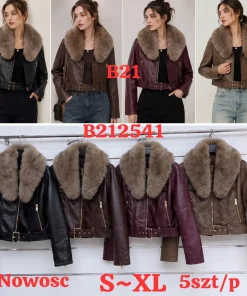 Kurtki skórzane DAMSKA,size s-xl,paczka 5szt, 1kolor