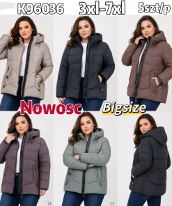 Kurtki damskie,size 3-7xl,paczka 5szt,1kolor