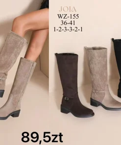 Buty Kozaki Damskie (36-41, 12par) 1 kolor