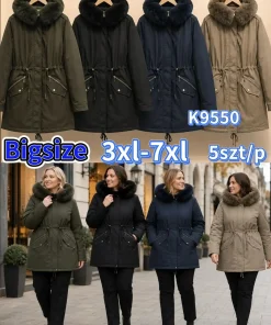 Kurtki Damskie,size 3-7xl,Paczka 5szt ,1kolor