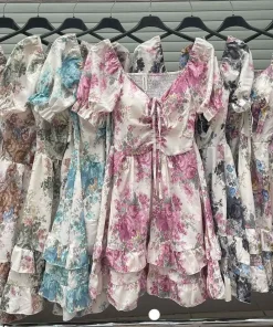 Sukienki Damskie WŁOSKA,Size uni,paczka 6szt, mix kolor