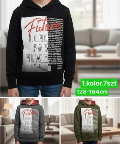 Bluzy DZIECIĘCA,size 128-164,Paczka 7szt ,1kolor