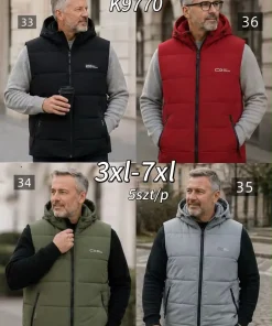 Kamizelki MĘSKA ,size 3-7xl,Paczka 5szt ,1kolor