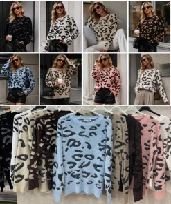 Swetry Damskie,size uni,Paczka 12szt,mix kolor