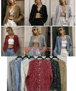 Swetry Damskie,Size m/l-xl/2xl,paczka 12szt, mix kolor