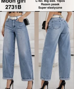 Jeansy Damskie,size l-4xl,paczka 10szt, 1 kolor