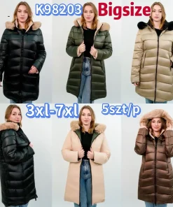 Kurtki Damskie,size 3-7xl,Paczka 5szt ,1kolor
