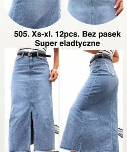 Spódnica długa Damskie,size xs-xl,Paczka 12szt ,1kolor