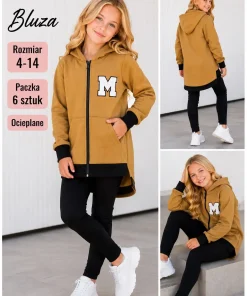 Bluzy DZIECIĘCA,size 4-14lat,Paczka 6szt ,1kolor