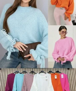 Swetry Damskie WŁOSKA,Size uni,paczka 6szt, mix kolor