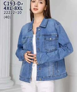 Kurtki Jeansowe Damskie,Size 4xl-8xl,paczka 10szt, 1 kolor