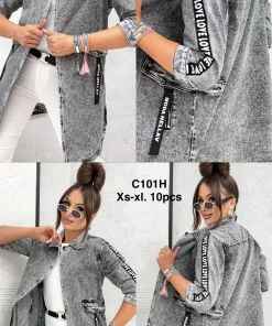 Kurtki Jeansowe Damskie,size xs-xl,paczka 10szt, 1 kolor