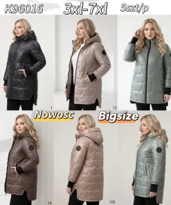 Kurtki Damskie ,size 3-7xl,paczka 5szt ,1kolor