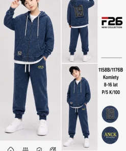 Komplety DZIECIĘCA, size 8-16lat,Paczka 5szt, 1 kolor