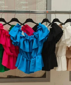 Bluzki damskie WŁOSKA,Size uni ,paczka 6 szt mix kolor
