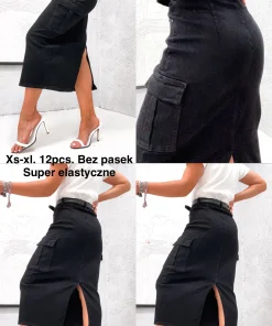 Spódnica długa Damskie,size xs-xl,paczka 12szt, 1 kolor