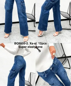 Jeansy Damskie,size xs-xl,Paczka 12szt ,1kolor
