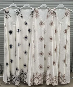 Sukienki Damskie WŁOSKA,Size uni,paczka 6szt, mix kolor