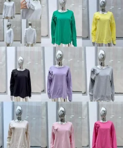 Bluzki Damskie WŁOSKA,Size uni,paczka 6szt, mix kolo
