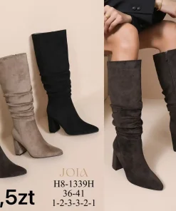 Buty Kozaki Damskie (36-41, 12par) 1 kolor