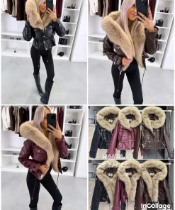 Kurtki skórzane damskie ,size s-l,Paczka 6szt, 1kolor