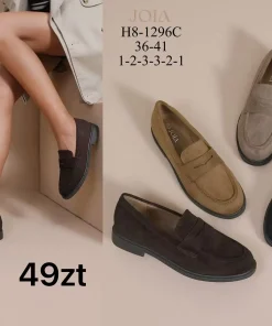 Buty Mokasyny Damskie (36-41, 12par) 1 kolor