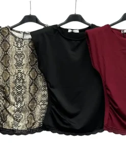 Bluzki Damskie WŁOSKA,Size uni,paczka 6szt, mix kolor