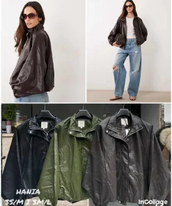 Kurtki skórzane damskie ,size s/m-m/l,,Paczka 6szt ,1kolor
