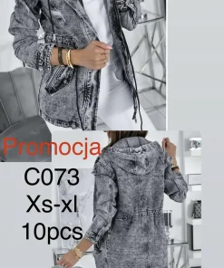 Kurtki Jeansowe Damskie,size xs-xl,paczka 10szt, 1 kolor