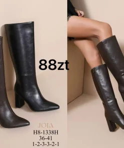 Buty Kozaki Damskie (36-41, 12par) 1 kolor