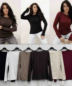 Bluzki damskie WŁOSKA,Size uni ,paczka 6 szt mix kolor